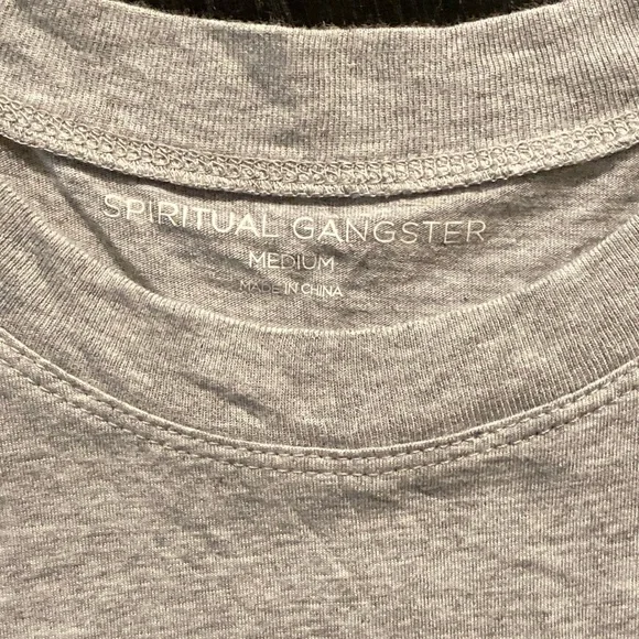 Spiritual Gangster Size Medium LOVE sleeveless crop tank - Picture 3 of 5